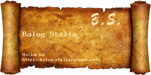 Balog Stella névjegykártya